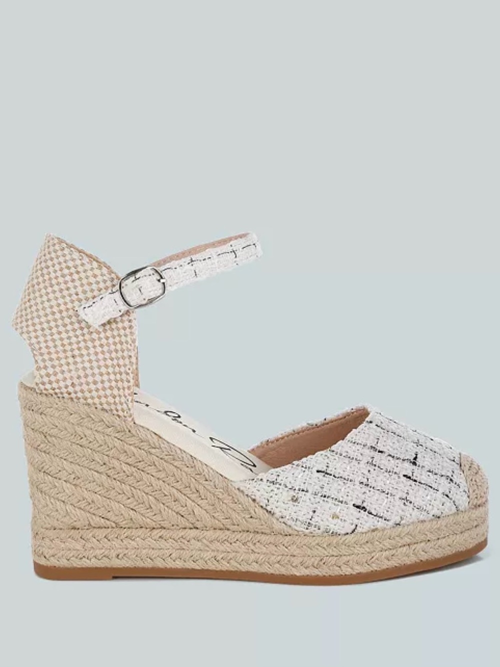 Womens Regatta Tweed Round Toe Woven Wedges
